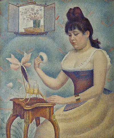 Young Woman Powdering Herself Georges Seurat